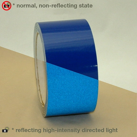 JVCC Engineering Grade Reflective Tape (REF-7): 3 in. (72mm actual) x 30 ft. (Blue)