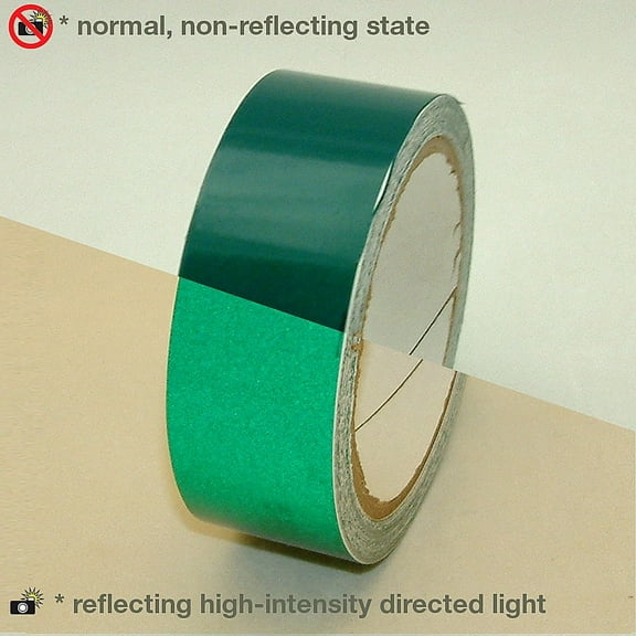 JVCC Engineering Grade Reflective Tape (REF-7): 3 in. (72mm actual) x 30 ft. (Green)