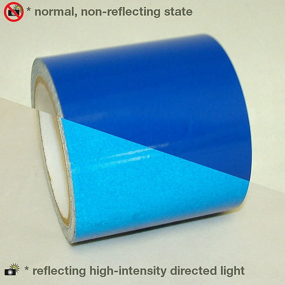 JVCC Engineering Grade Reflective Tape (REF-7): 4 in. (96mm actual) x 30 ft. (Blue)