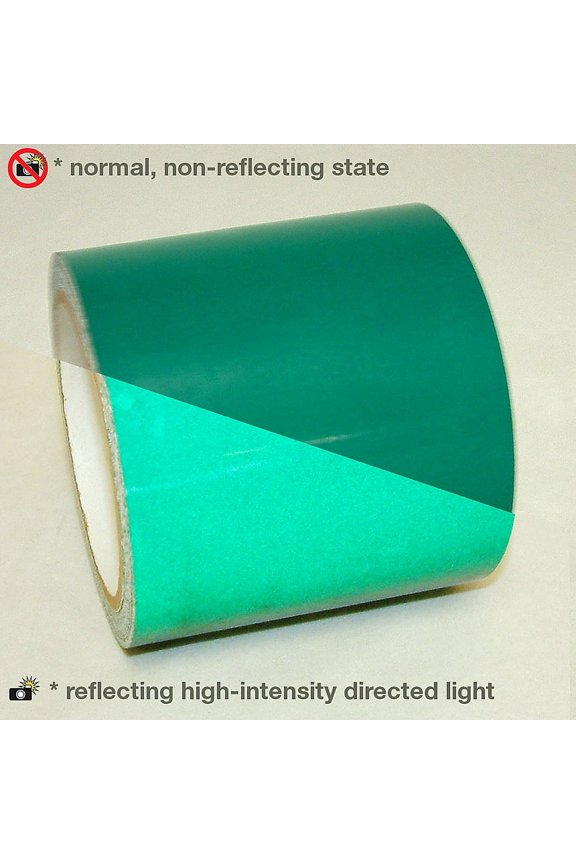 Engineering Grade Reflective Tape (REF-7): 4 in. (96mm actual) x 30 ft. (Green)