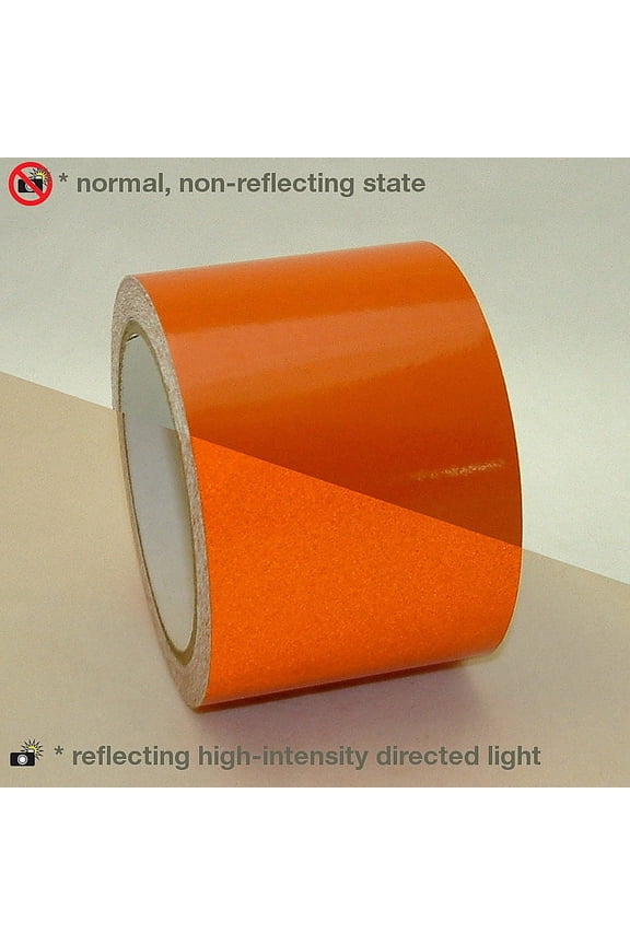 Engineering Grade Reflective Tape (REF-7): 4 in. (96mm actual) x 30 ft. (Orange)