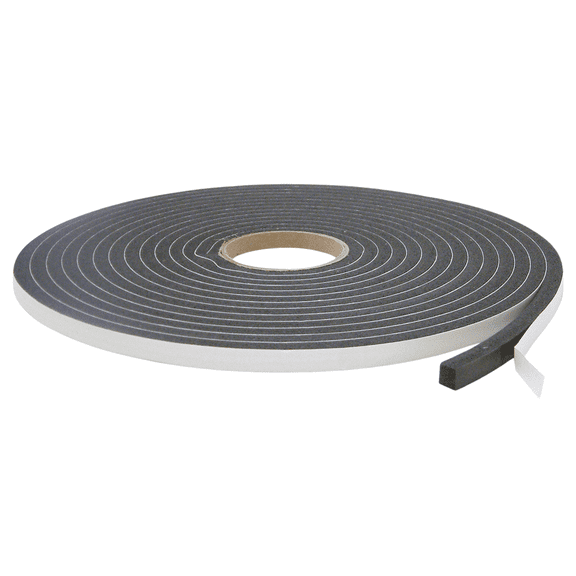 JVCC Low-Density PVC Foam Tape [Single-Sided, Closed Cell] (SCF-01): 1/2 in. x 30 ft. x 3/8 in. thick (Black)