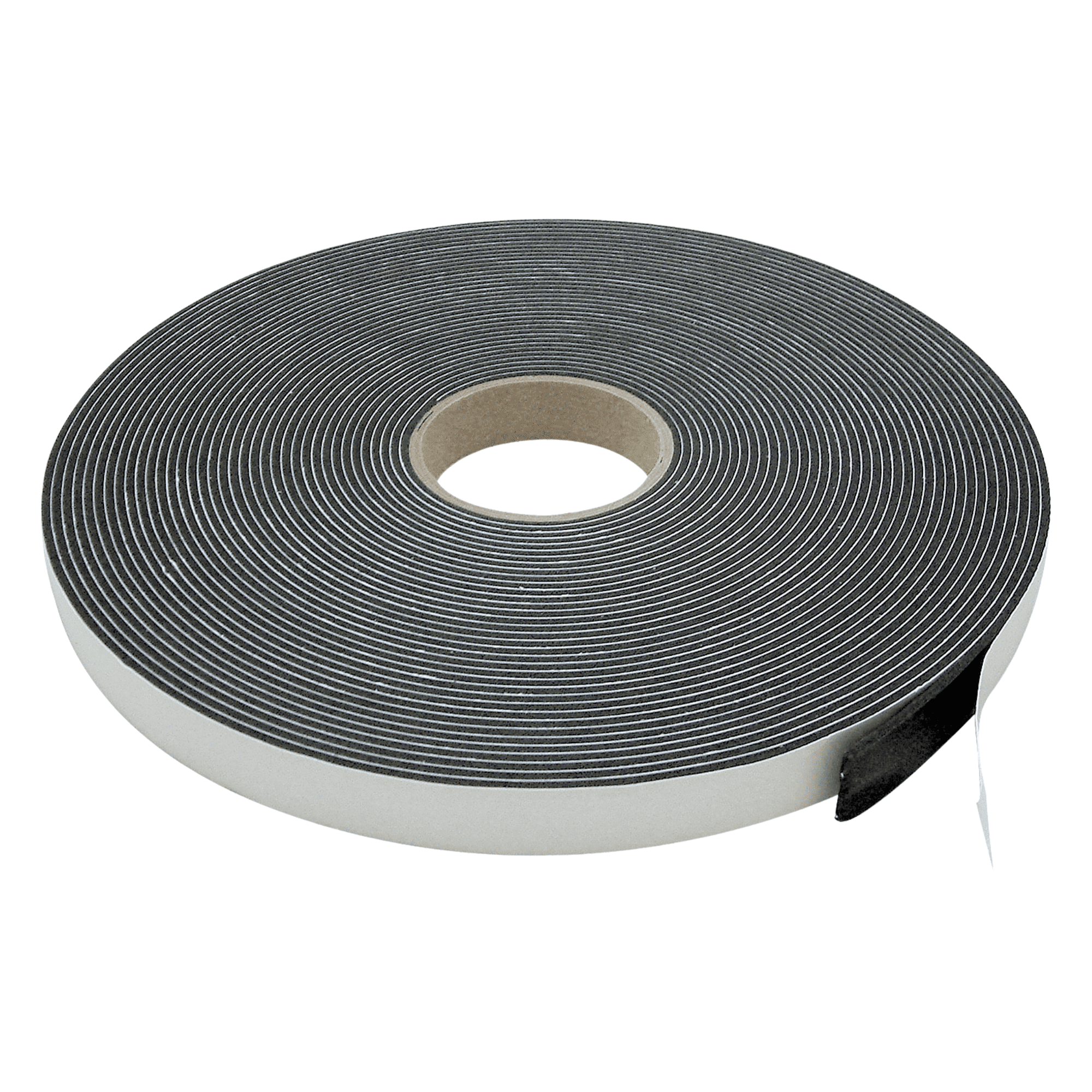 JVCC Low-Density PVC Foam Tape [Single-Sided, Closed Cell] (SCF-01): 1 in. x 75 ft. x 1/8 in. thick (Black)
