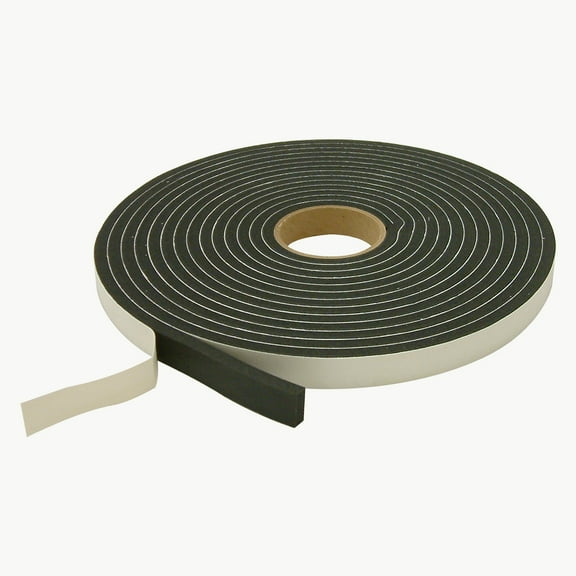 JVCC Low-Density PVC Foam Tape [Single-Sided, Closed Cell] (SCF-01): 2 in. (48mm actual) x 15 ft. x 3/4 in. thick (Black)