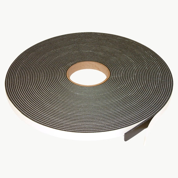 JVCC Low-Density PVC Foam Tape [Single-Sided, Closed Cell] (SCF-01): 3/4 in. x 75 ft. x 1/8 in. thick (Black)