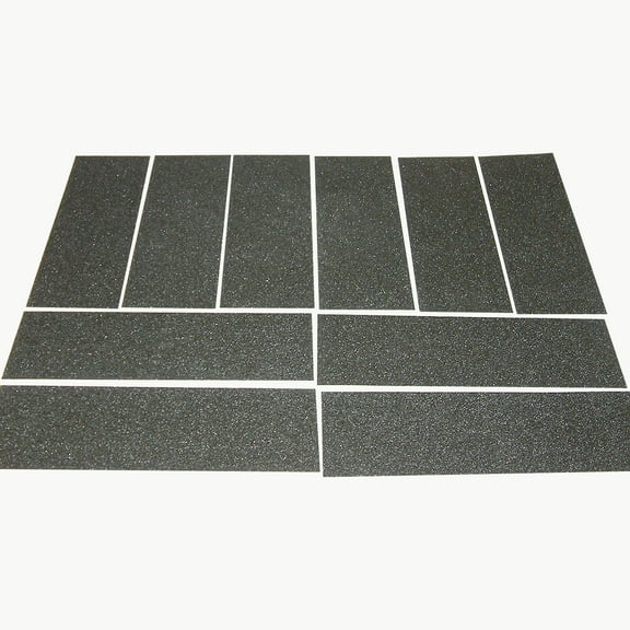 JVCC NS-S Non-Skid Strips: 4 in x 12 in. (Black) *10 rolled strips 10 strips/pack