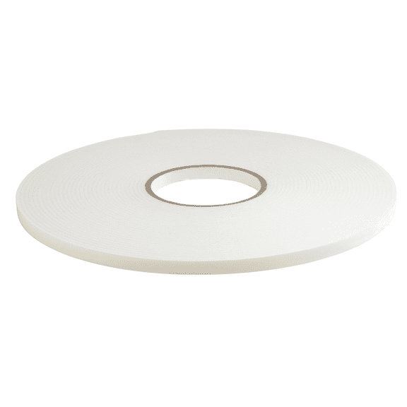 JVCC Polyethylene Foam Tape [Double-Sided, Closed Cell, 1/8 inch thick] (DC-PEF12A): 3/8 in. x 18 yds. x 1/8 in. thick (White)