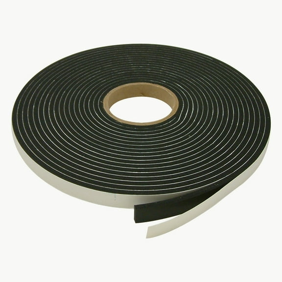 JVCC SCF-02 Medium-Density PVC Foam Tape: 1/4 in. thick x 3/4 in x 35 ft. (Black)