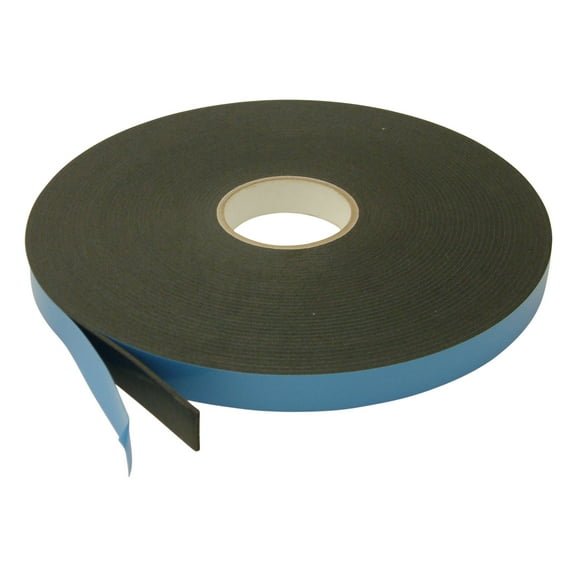 JVCC Window Glazing Tape [Double-Sided, Closed Cell] (DC-WGT-01): 1 in. x 75 ft. x 1/8 in. thick (Black)