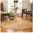 thumbnail image 1 of JVH Handmade Braided Natural Pure Jute Round Rugs Size 2 x 2 Feet Round, 1 of 4