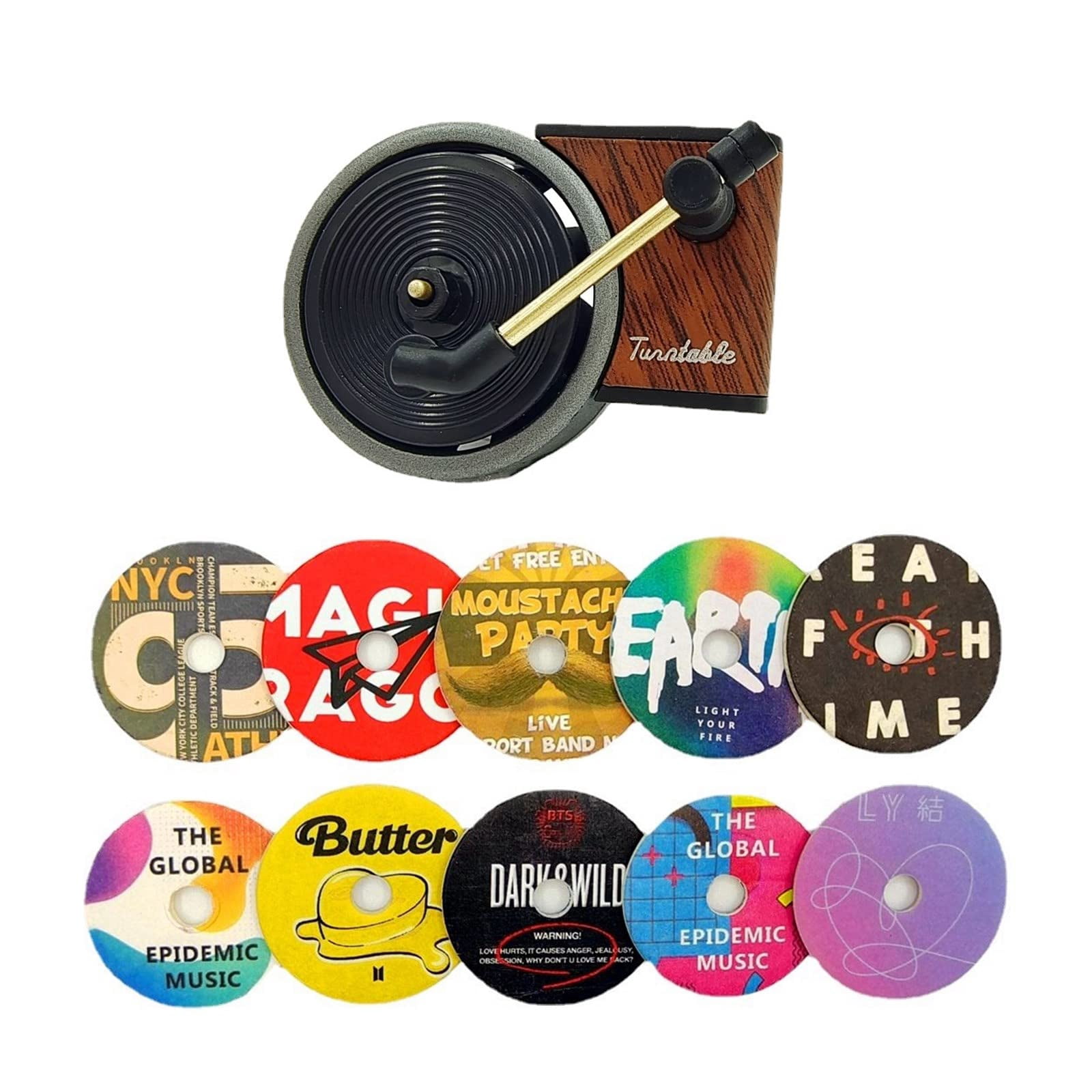 JVHGUBAY Record Player Air Freshener Car Vent Clip Fragrance Diffuser