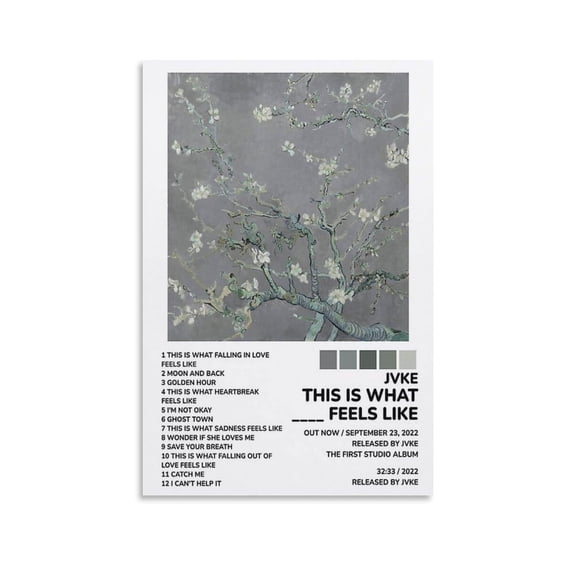 JVKE Albums This Is What Feels Like Music Poster 2 Wall Art Picture Painting Poster Canvas Print Posters Artworks Bedroom Living Room Decor
