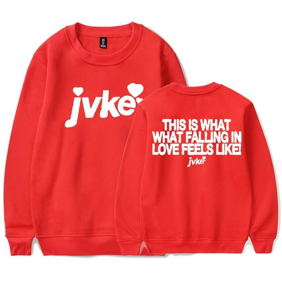 JVKE Falling in Love Crewneck Unique Sweatshirt Hip Hop Longsleeve Funny Clothes