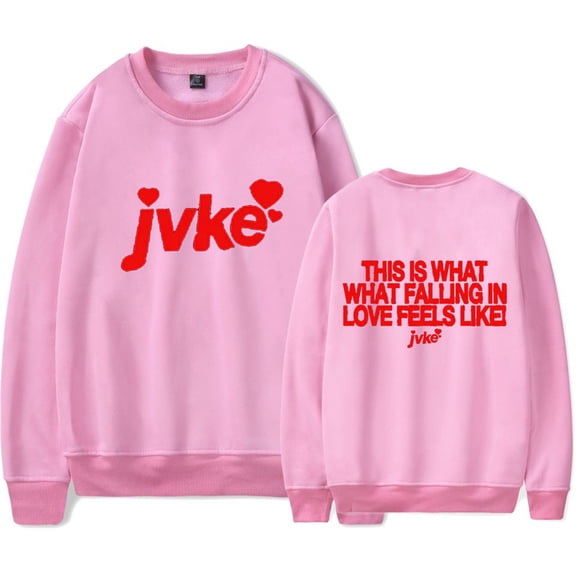 JVKE Falling in Love Crewneck Unique Sweatshirt Hip Hop Longsleeve Funny Clothes