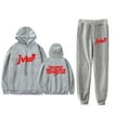 thumbnail image 1 of JVKE Falling in Love Hoodie Jogger Pant 2 Piece Suit Fashion Sweatshirt&Trousers, 1 of 2