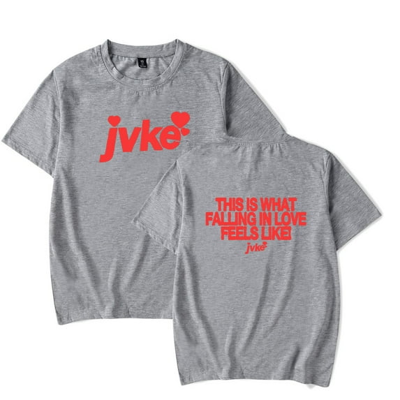 JVKE Merch Falling in love T-Shirts Women Men Fashion Clothes Trend Casual Short Sleeve Top