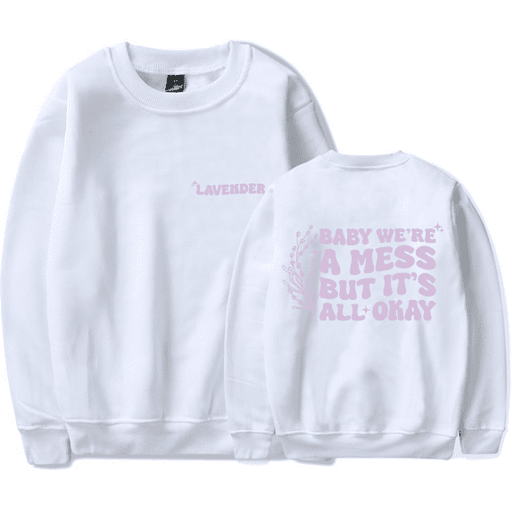 JVKE Merch Sweatshirt "Lavender" Long Sleeve Hoodie Fashion Sport Men Women Tracksuit Pullover Coat