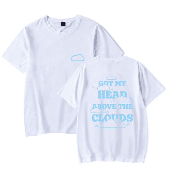 JVKE Merch T-shirt Clouds Got Me Head Above The Clouds Tee Fashion Men Women t shirt Sweatshirt Summer Casual Short Sleeve T-shirts