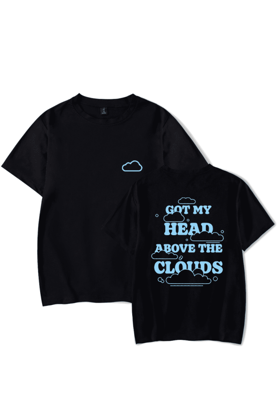 JVKE Merch T-shirt Clouds Got Me Head Above The Clouds Tee Fashion Men Women t shirt Sweatshirt Summer Casual Short Sleeve T-shirts