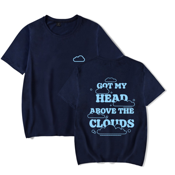 JVKE Merch T-shirt Clouds Got Me Head Above The Clouds Tee Fashion Men Women t shirt Sweatshirt Summer Casual Short Sleeve T-shirts