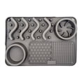 thumbnail image 1 of JVMU 3 in 1 Pet Licking Mat Multifunctional Slow Food Plate Silicone Mat with Suction for Training Dog, Gray, 1 of 1