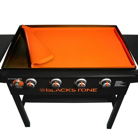 JVMU 36" Grill Silicone Mat Protective Mat Cover Garden BBQ Griddle Suitable for Blackstone, Orange