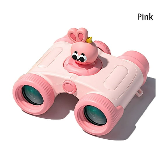 JVMU Children's Binoculars Toy 8 Times Upgrade Professional Mini High Definition Focusing for Kids Outdoor Toys, Pink