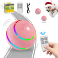 thumbnail image 1 of JVMU Interactive Dog Toy with Remote Control, Dog Wicked Ball with LED Flash Light Rechargeable 2 Modes Active Rolling Ball, Pink, 1 of 7