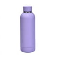 thumbnail image 1 of JVMU Thermos Mug 18oz Double Wall Stainless Steel Insulated Coffee Cup Matte Multicolor Outdoor Sports Travel, Purple, 1 of 3
