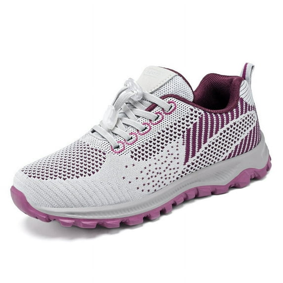 JVMU Women's Shoes Sport Running Sneakers Lightweight Comfort Breathable Mesh Fashion Walking Shoes, Light Purple