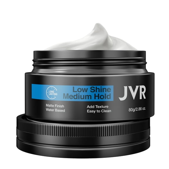 JVR Hair Clay for Men and Women, Medium Hold Matte Finish Hair Clay,Natural and Easy To Wash Out, For All Hairstyles Cream 2.86oz