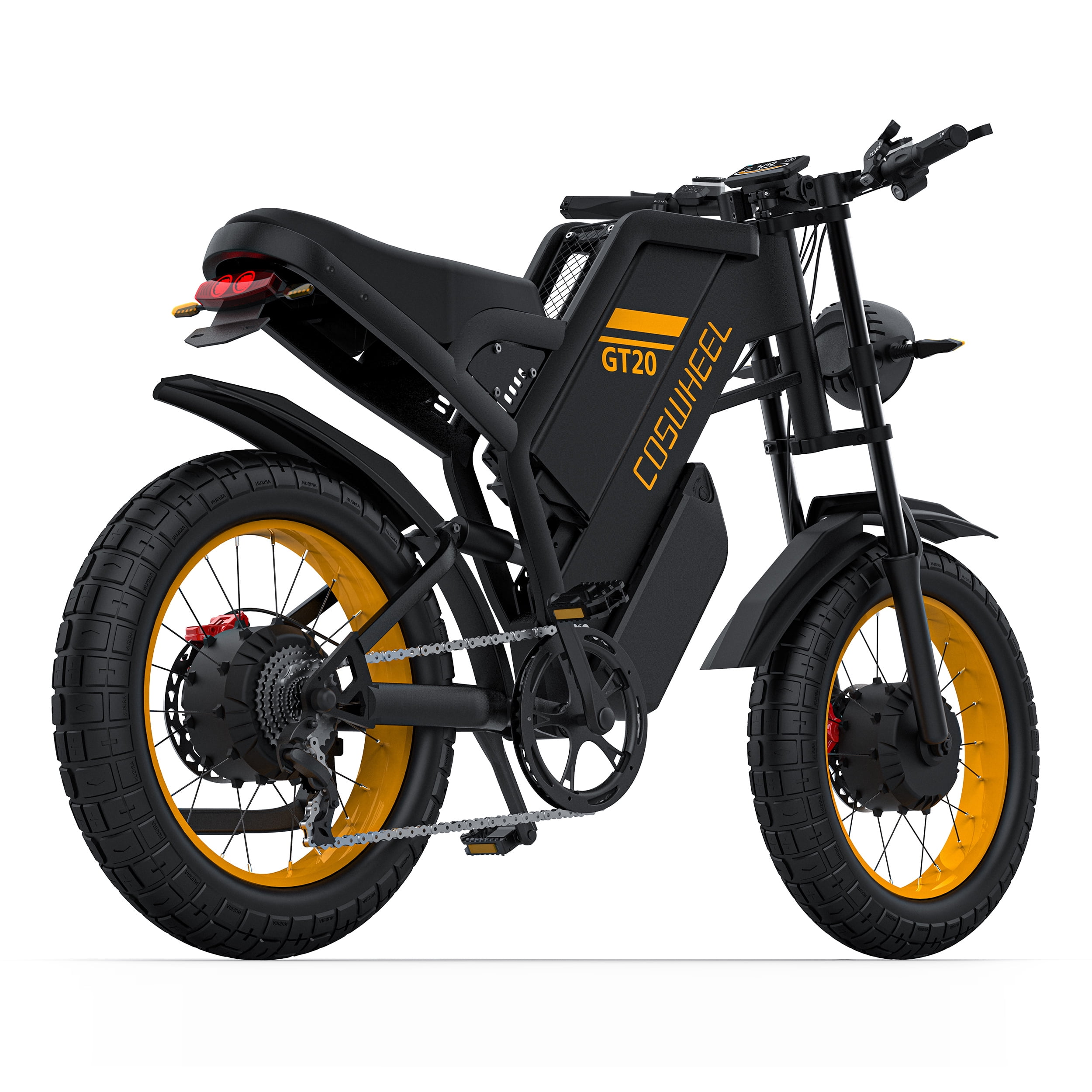 JVV 4000W Electric Motorcycle 60V 40Ah 31 MPH Off-Road 93-Mile Range