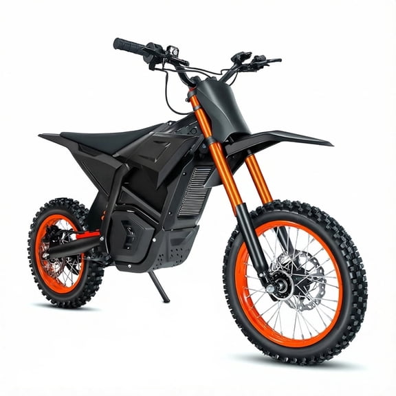 JVV M5 Electric Dirt Bike for Teens and Adult, 2000W Mid-Drive E Motorcycle, 48V 20AH Battery, 14" & 12" Tires