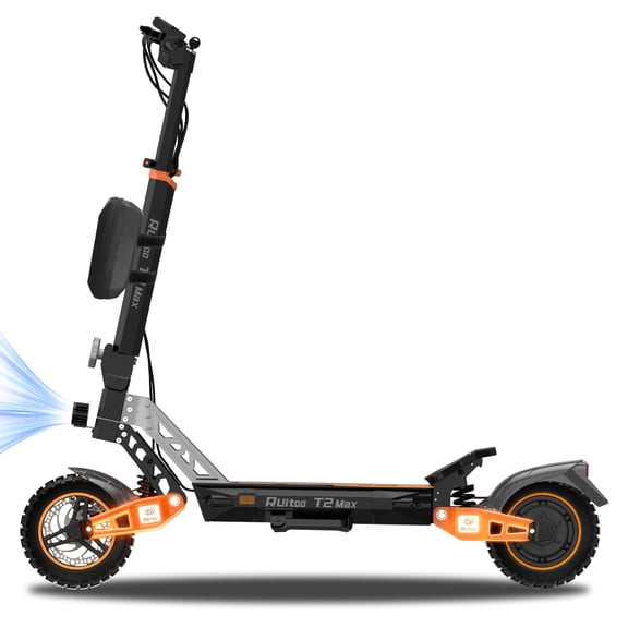 JVV T2 Max High-Performance Foldable Electric Scooter, 1000W Motor, 31 MPH Top Speed, 34-Mile Range, 10 Tires, 264 lbs Load, Spring Suspension, LED Turn Signals