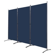 JVVMNJLK Indoor Room Divider, Portable Office Divider, Convenient Movable(3-Panel), Folding Partition Privacy Screen for Bedroom, Dining Room, Study, 102" W x 19.7" D x 71.3" H,Navy Blue