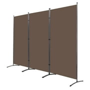 JVVMNJLK Indoor Room Divider, Portable Office Divider, Convenient Movable(3-Panel), Folding Partition Privacy Screen for Bedroom, Dining Room, Study, 102" W x 19.7" D x 71.3" H, Brown