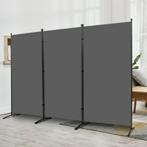 JVVMNJLK Indoor Room Divider,Portable Office Divider,Convenient Movable(3-Panel),Folding Partition Privacy Screen for Bedroom,Dining Room, Study,102" W x 19.7" D x 71.3" H,Dark Gray