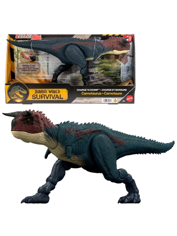 Charge N Chomp Carnotaurus Running Roaring Dinosaur Action Figure, Digital Play