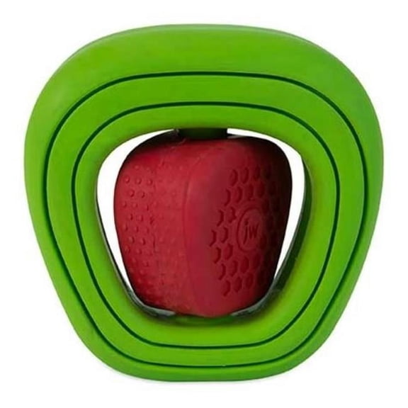 JW CHEW-EE Dental Dog Chew Toy; Cleans Your Pet's Teeth and Gums As They Play; Add Their Favorite Flavors, Apple Core