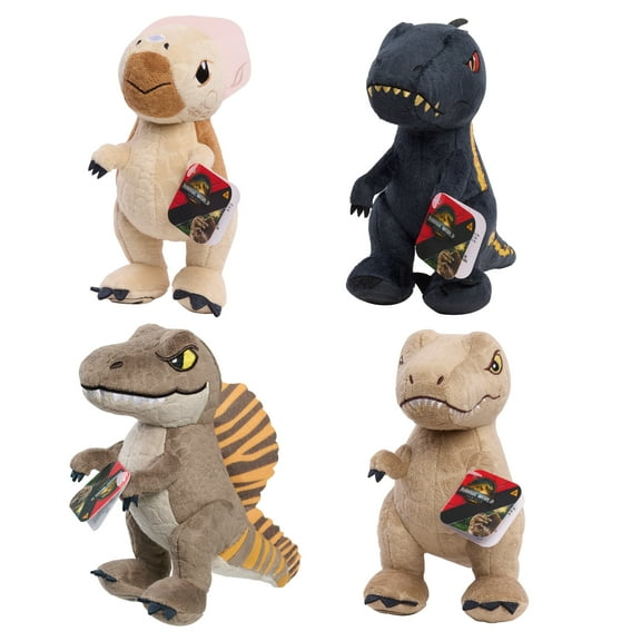 Jurassic World Rebirth 4 pack Collector Set, Collectible Dinosaur Plush, 7.5 Inch