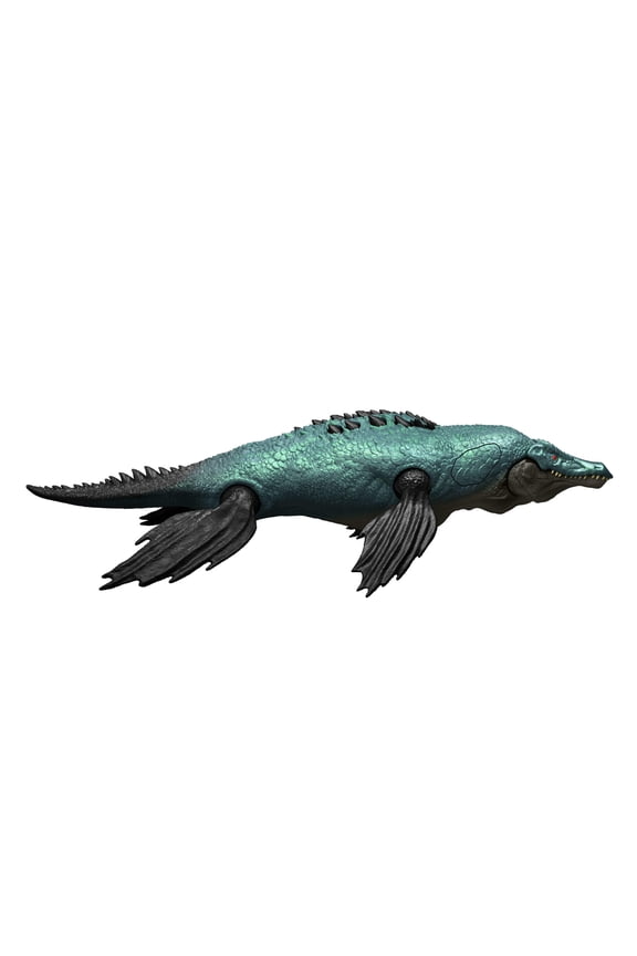 Gigantic Thrashers Liopleurodon Dinosaur Action Figure Toy, 2 Attacks & Evolve Feature