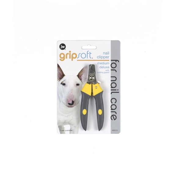 PetMate JW Gripsoft Deluxe Nail Clip with Cutting Guard Non Slip Clipper Medium