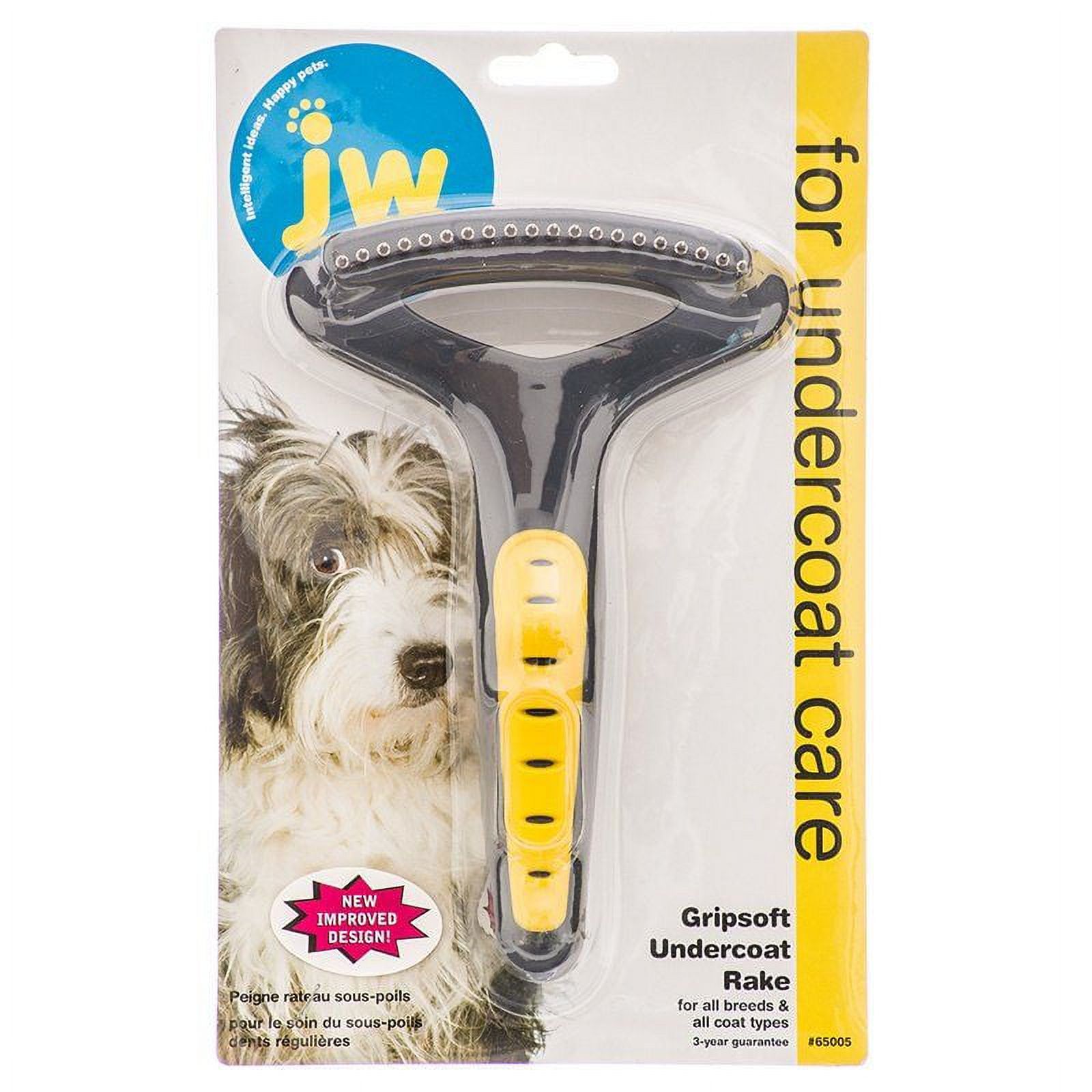 JW Gripsoft Regular Tooth Undercoat Rake [Dog, Brushes & Shedding Tools