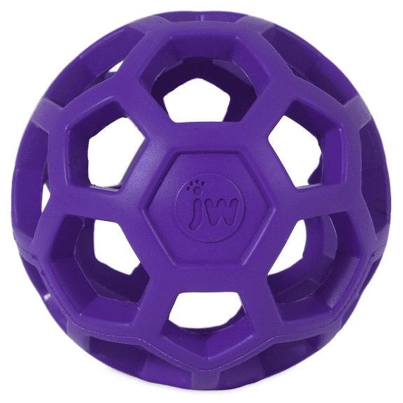 JW Hol-ee Roller Dog Fetch Treat Dispenser Rubber Puzzle Ball; Small 3 inch Diameter