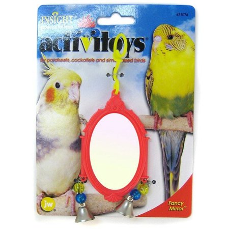 JW Insight Fancy Mirror Bird Toy - Assorted Fancy Mirror Bird Toy - Assorted Colors[ PACK OF 2 ]
