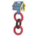 thumbnail image 1 of Petmate 43132 Rubber Invincible Chain Dog Toy, Triple Color, Small, 1 of 3