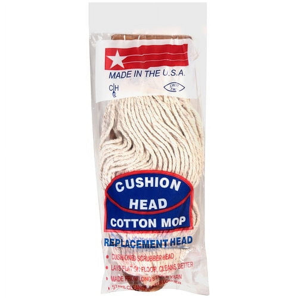 JW Manufacturing Cushion Head Cotton Mop Replacement Head, 1 head