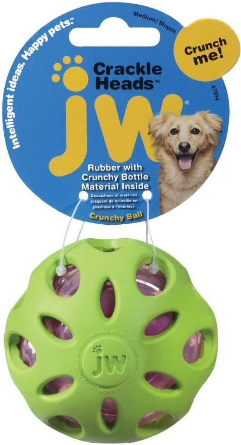 JW Pet Company Crunchy Crackle Ball Dog Toy, Medium