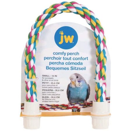 JW Pet Flexible Multi-Color Comfy Rope Perch 14 Inch [Bird, Perches Plastic & Other] Small 1 count
