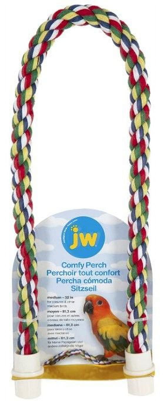 JW Pet Flexible MultiColor Comfy Rope Perch 32 Inch [Bird, Perches